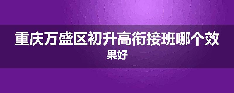 重庆万盛区初升高衔接班哪个效果好