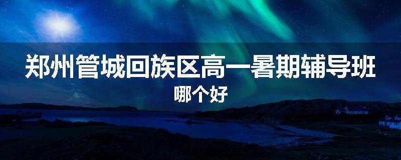 郑州管城回族区高一暑期辅导班哪个好