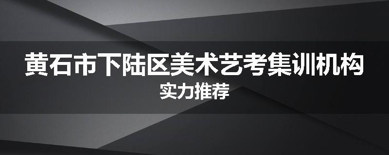 黄石市下陆区美术艺考集训机构实力推荐