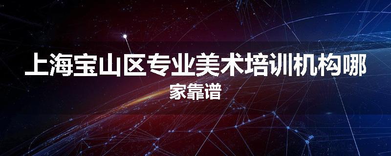 上海宝山区专业美术培训机构哪家靠谱
