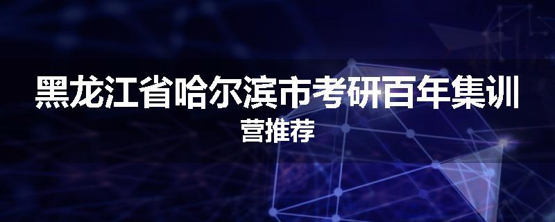 黑龙江省哈尔滨市考研百年集训营推荐