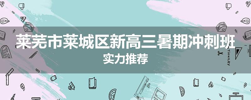 莱芜市莱城区新高三暑期冲刺班实力推荐
