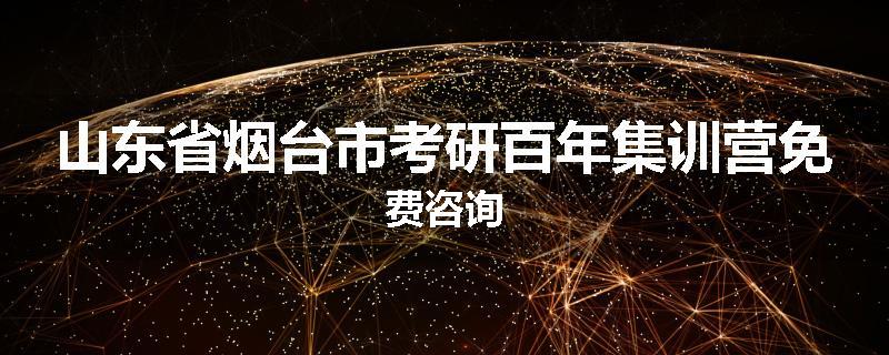 山东省烟台市考研百年集训营免费咨询