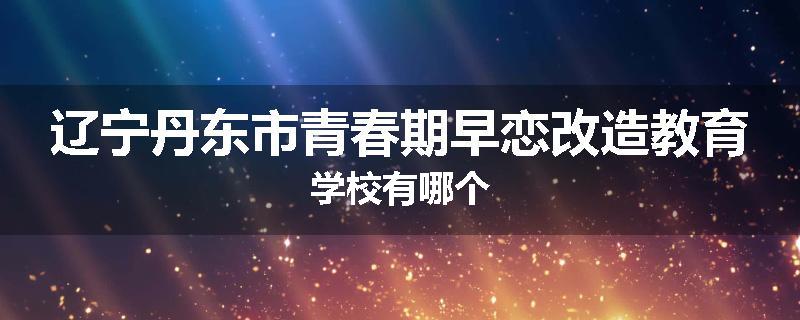 辽宁丹东市青春期早恋改造教育学校有哪个
