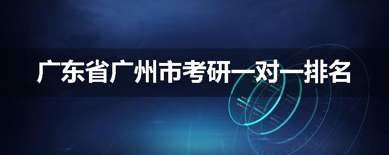广东省广州市考研一对一排名