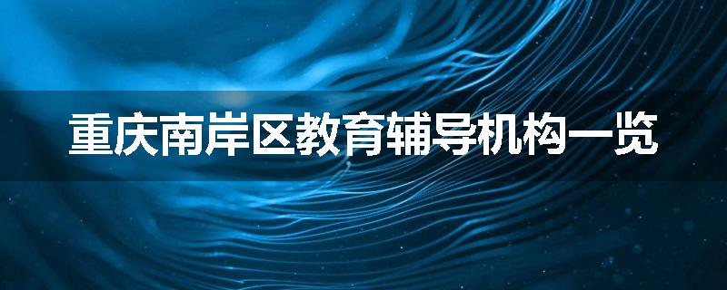 重庆南岸区教育辅导机构一览
