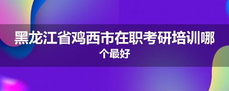 黑龙江省鸡西市在职考研培训哪个最好