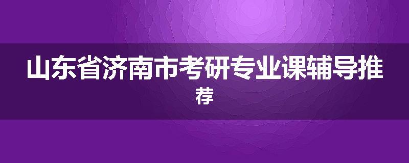 山东省济南市考研专业课辅导推荐