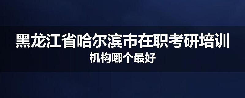 黑龙江省哈尔滨市在职考研培训机构哪个最好