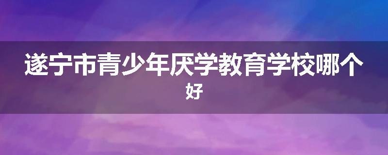 遂宁市青少年厌学教育学校哪个好