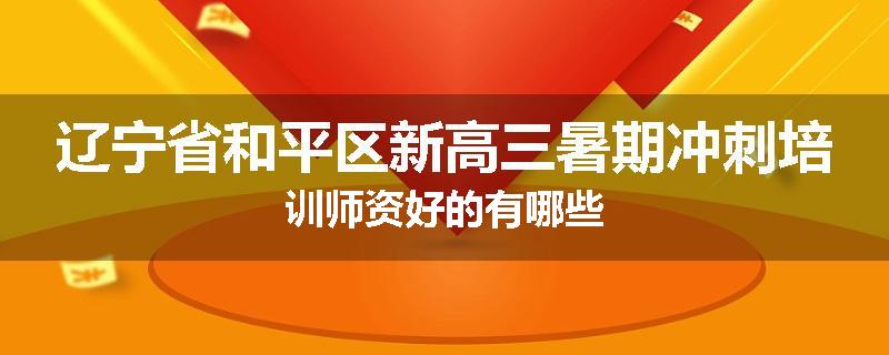 辽宁省和平区新高三暑期冲刺培训师资好的有哪些