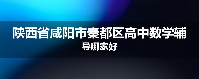 陕西省咸阳市秦都区高中数学辅导哪家好