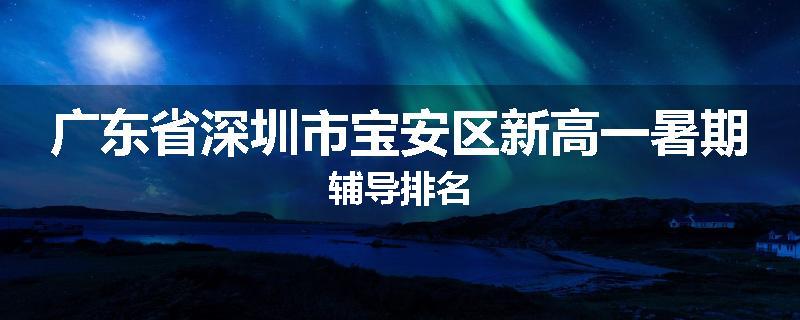 广东省深圳市宝安区新高一暑期辅导排名