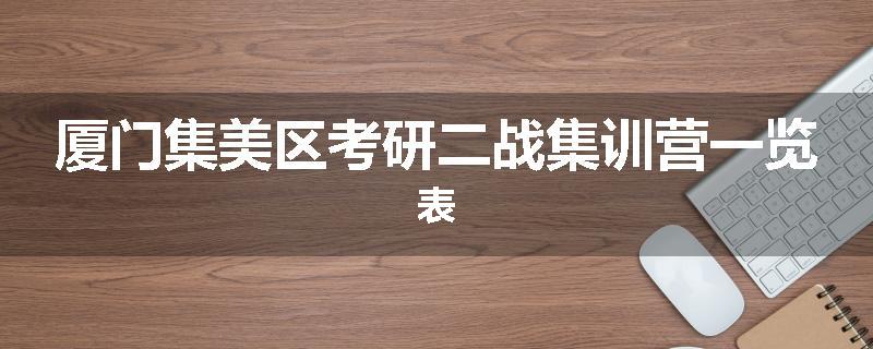厦门集美区考研二战集训营一览表