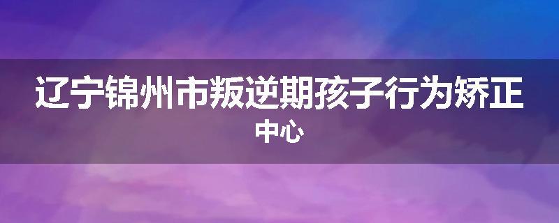 辽宁锦州市叛逆期孩子行为矫正中心