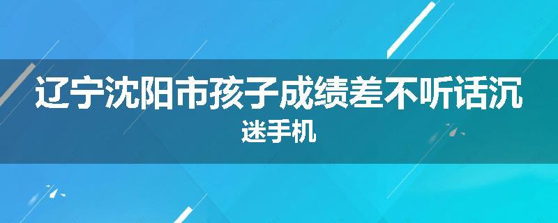 辽宁沈阳市孩子成绩差不听话沉迷手机