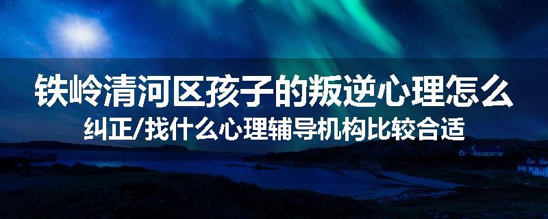 铁岭清河区孩子的叛逆心理怎么纠正/找什么心理辅导机构比较合适