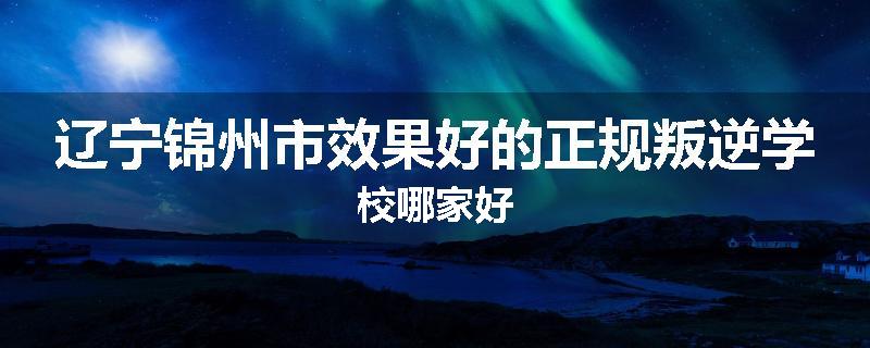 辽宁锦州市效果好的正规叛逆学校哪家好