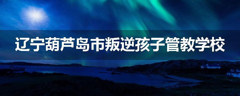 辽宁葫芦岛市叛逆孩子管教学校