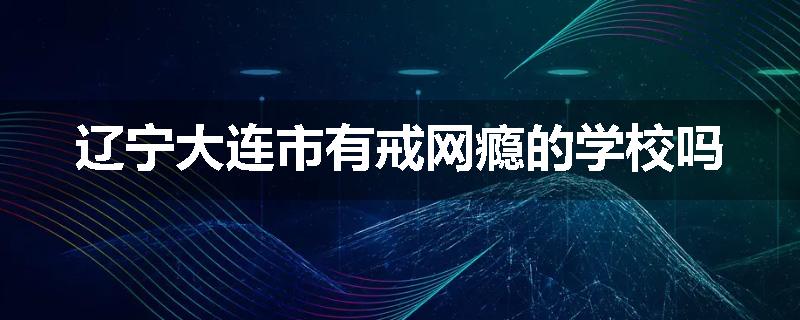 辽宁大连市有戒网瘾的学校吗