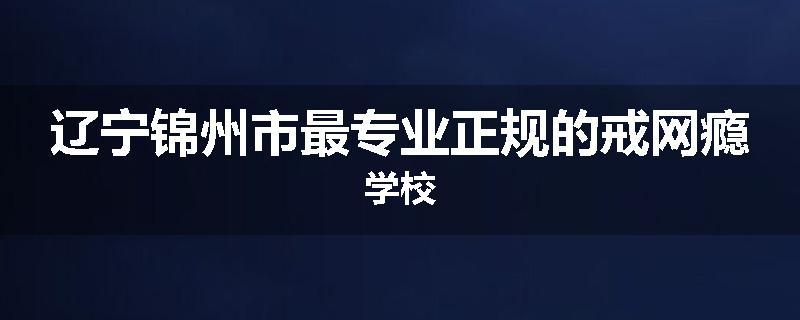 辽宁锦州市最专业正规的戒网瘾学校