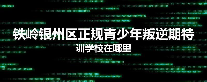 铁岭银州区正规青少年叛逆期特训学校在哪里