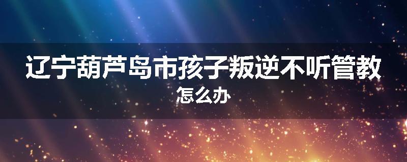 辽宁葫芦岛市孩子叛逆不听管教怎么办