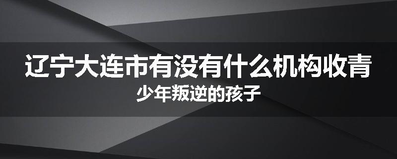 辽宁大连市有没有什么机构收青少年叛逆的孩子
