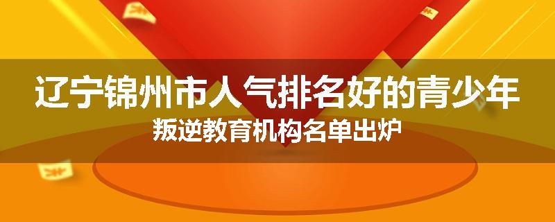 辽宁锦州市人气排名好的青少年叛逆教育机构名单出炉