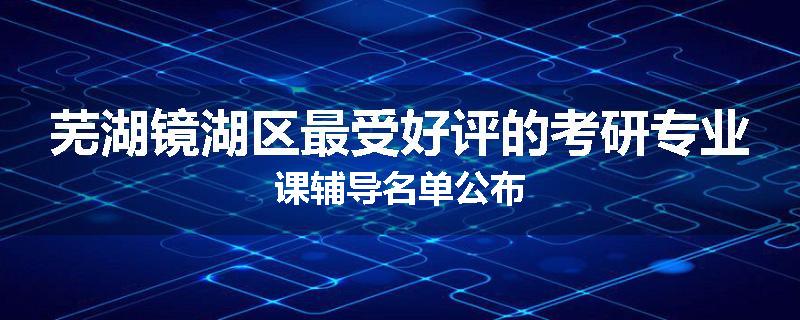 芜湖镜湖区最受好评的考研专业课辅导名单公布