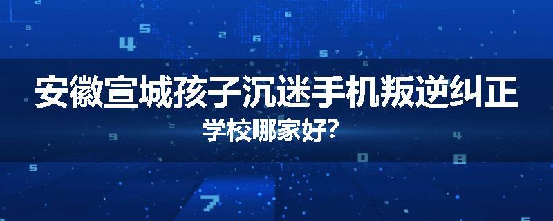 安徽宣城孩子沉迷手机叛逆纠正学校哪家好？
