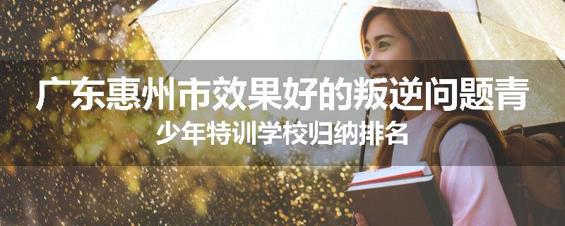 广东惠州市效果好的叛逆问题青少年特训学校归纳排名