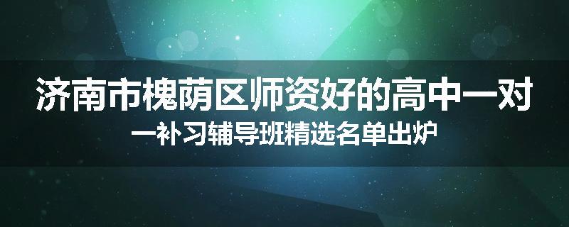 济南市槐荫区师资好的高中一对一补习辅导班精选名单出炉