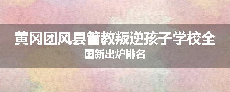 黄冈团风县管教叛逆孩子学校全国新出炉排名