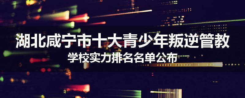 湖北咸宁市十大青少年叛逆管教学校实力排名名单公布
