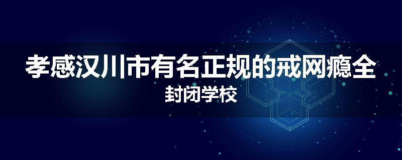 孝感汉川市有名正规的戒网瘾全封闭学校