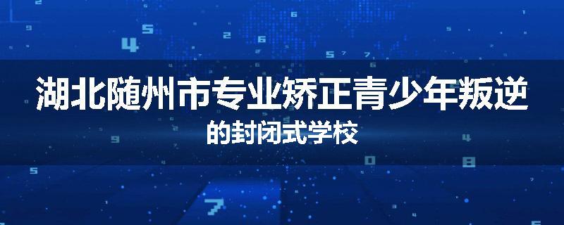 湖北随州市专业矫正青少年叛逆的封闭式学校