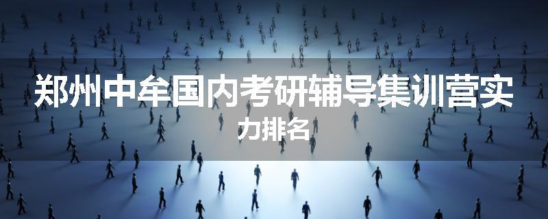郑州中牟国内考研辅导集训营实力排名