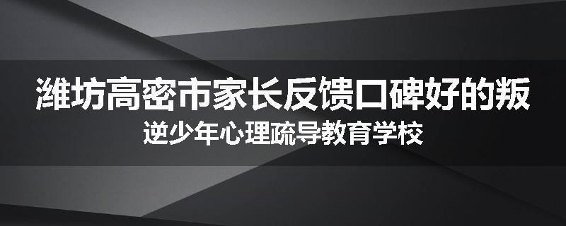 潍坊高密市家长反馈口碑好的叛逆少年心理疏导教育学校