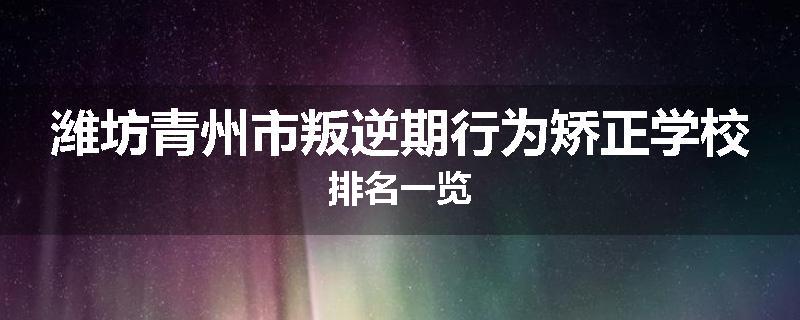 潍坊青州市叛逆期行为矫正学校排名一览