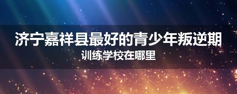 济宁嘉祥县最好的青少年叛逆期训练学校在哪里