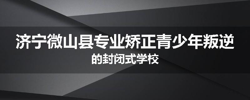 济宁微山县专业矫正青少年叛逆的封闭式学校
