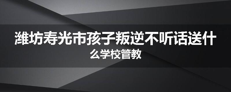 潍坊寿光市孩子叛逆不听话送什么学校管教