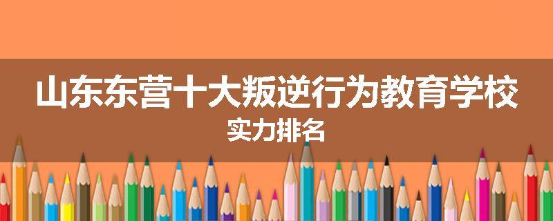 山东东营十大叛逆行为教育学校实力排名