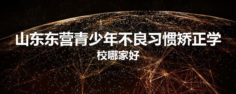 山东东营青少年不良习惯矫正学校哪家好
