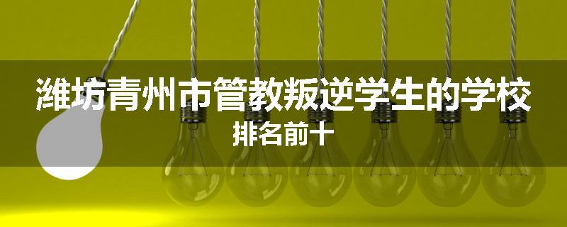 潍坊青州市管教叛逆学生的学校排名前十