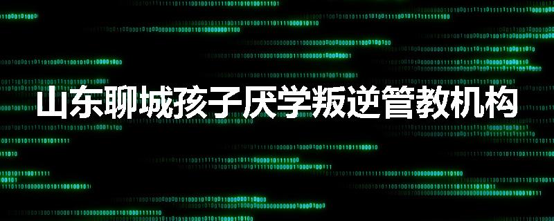 山东聊城孩子厌学叛逆管教机构