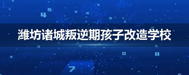 潍坊诸城叛逆期孩子改造学校