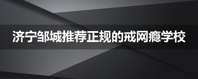 济宁邹城推荐正规的戒网瘾学校