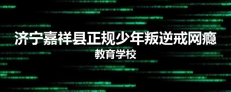 济宁嘉祥县正规少年叛逆戒网瘾教育学校